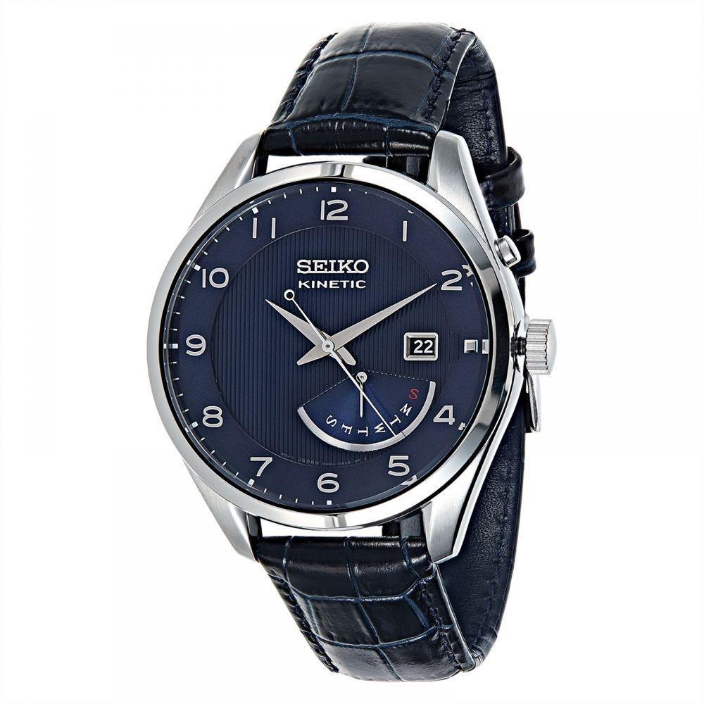 Seiko Men&#39;s SRN061 Neo Automatic Blue Leather Watch