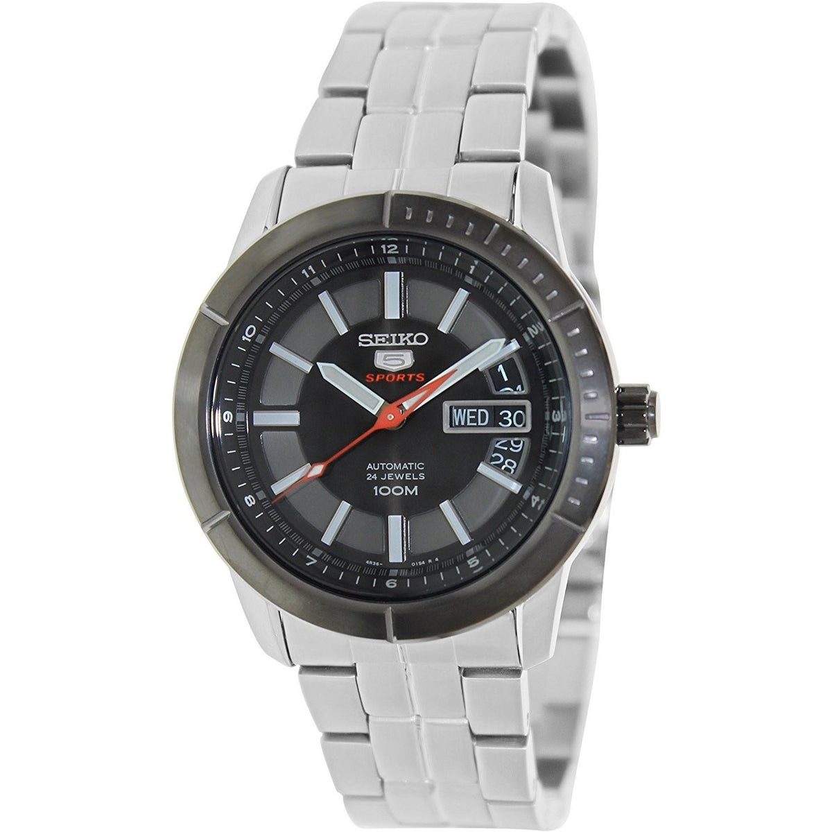 Seiko Men&#39;s SRP341 Sports 5 Series Automatic Stainless Steel Watch