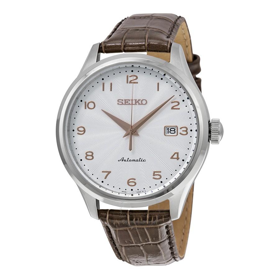 Seiko Men&#39;s SRP705 Automatic Brown Leather Watch