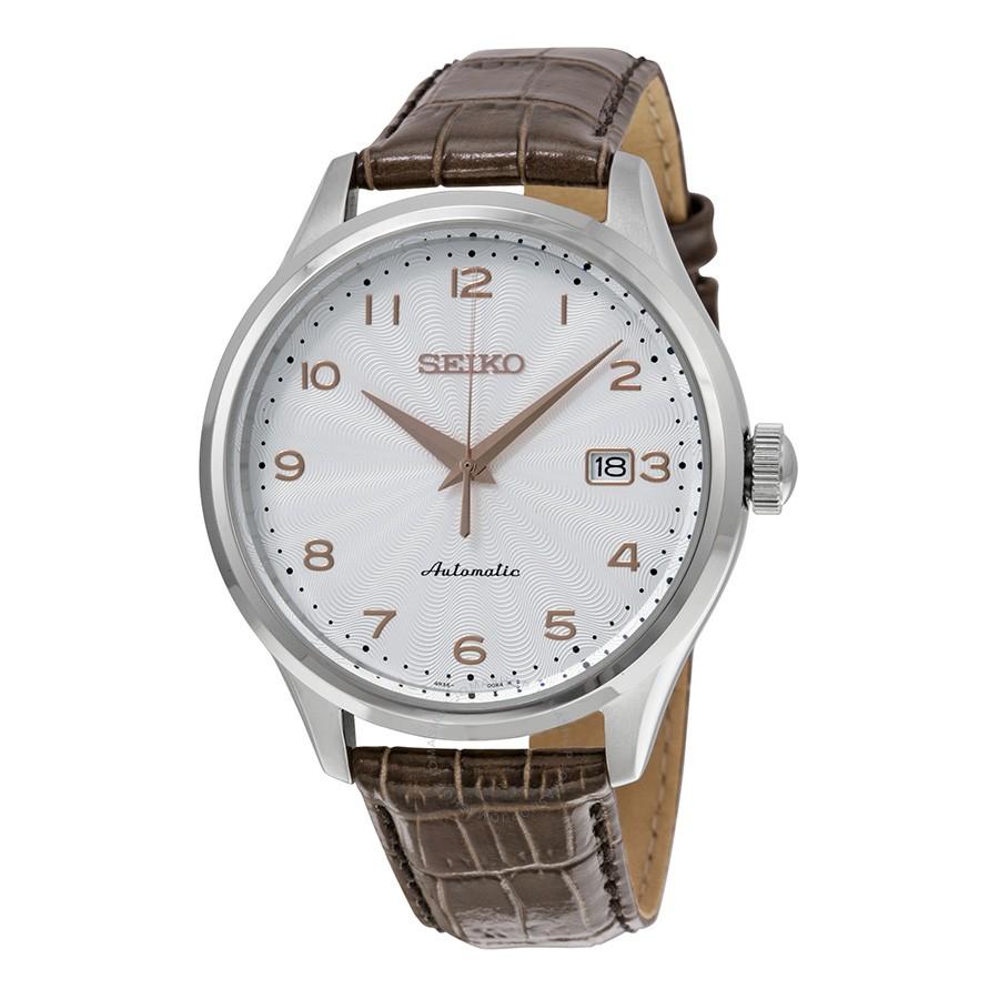 Seiko Men&#39;s SRP705 Automatic Brown Leather Watch