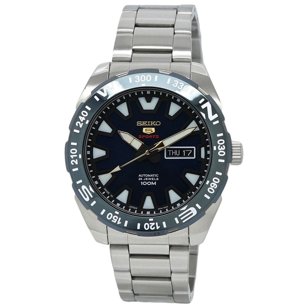 Seiko Men's SRP747J1 Seiko 5 Sports Stainless Steel Watch