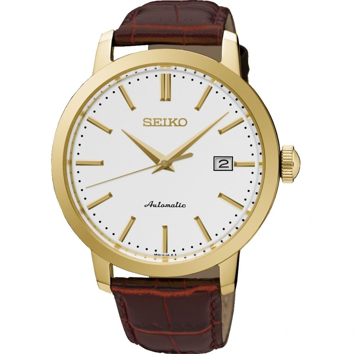 Seiko Men&#39;s SRPA28 Classic Brown Leather Watch