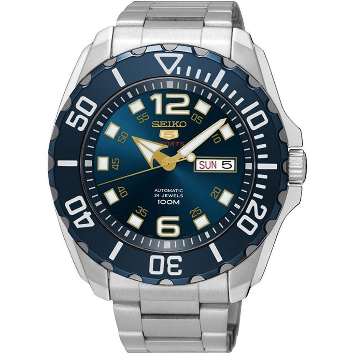Seiko Men&#39;s SRPB37 5 Automatic Stainless Steel Watch