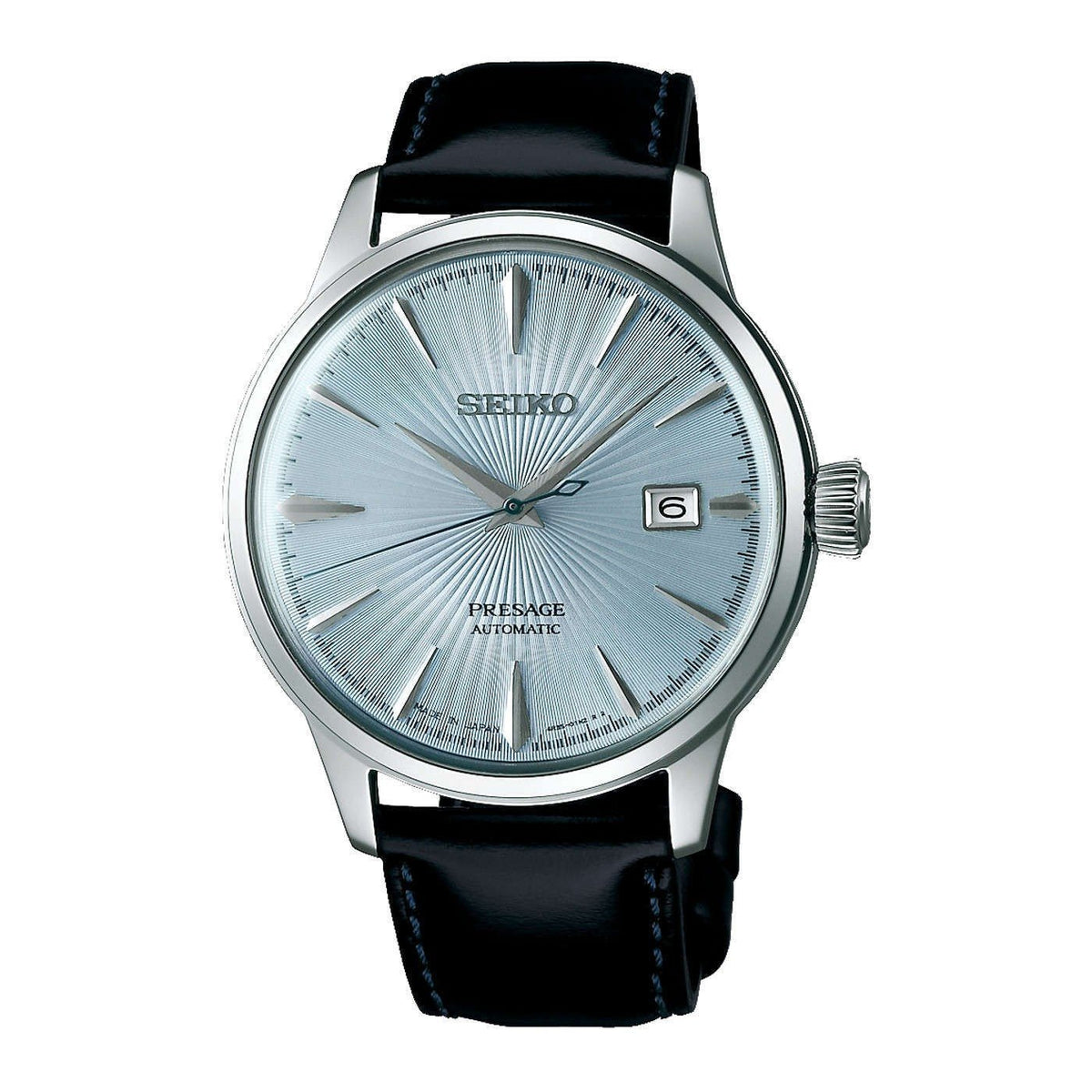 Seiko Men's SRPB43J1 Presage  Black Leather Watch