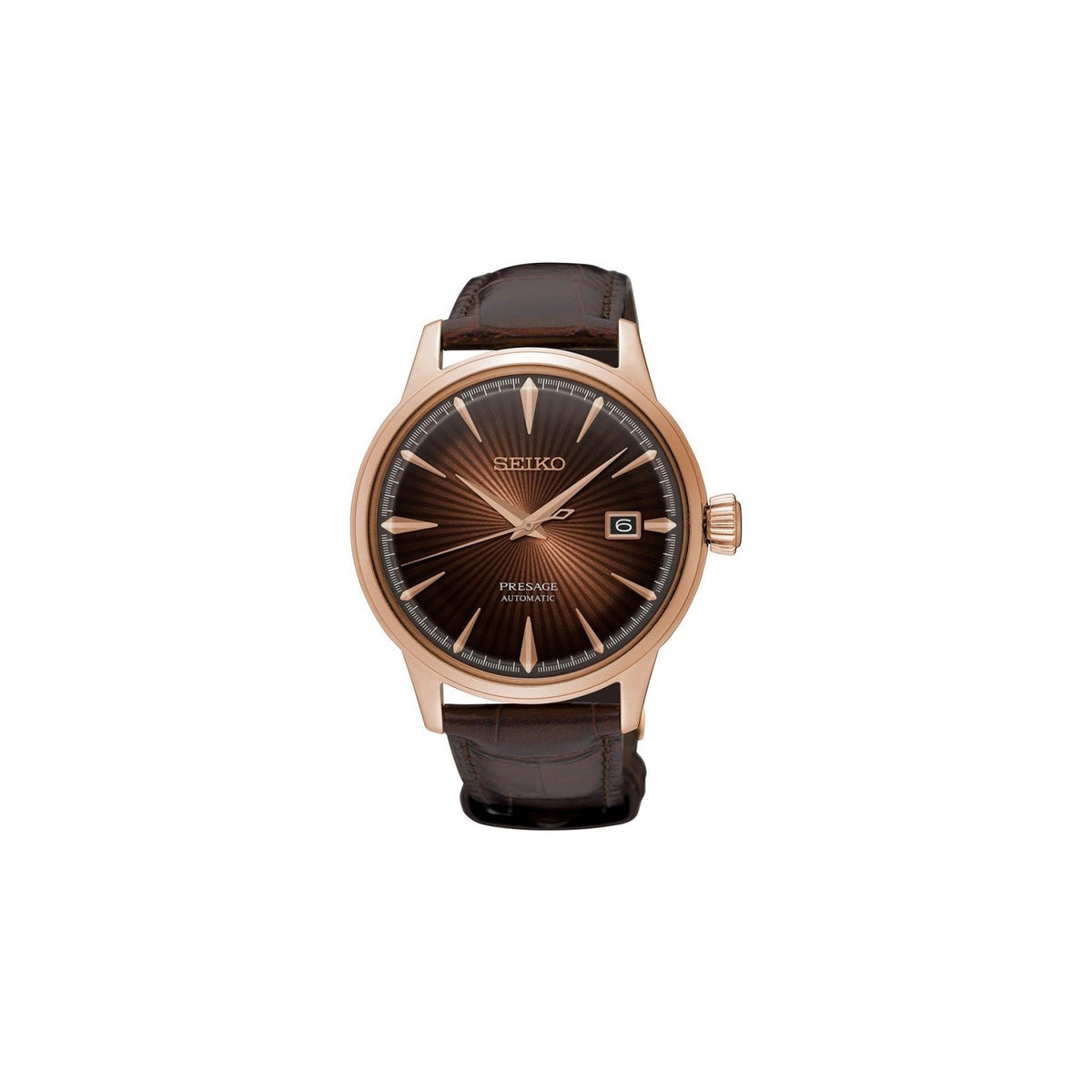 Seiko Men's SRPB46J1 Presage  Brown Leather Watch