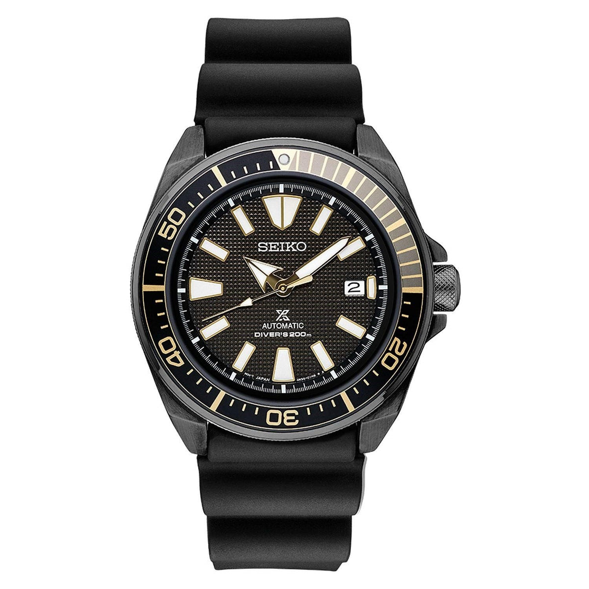 Seiko Men's SRPB55 Prospex Black Rubber Watch
