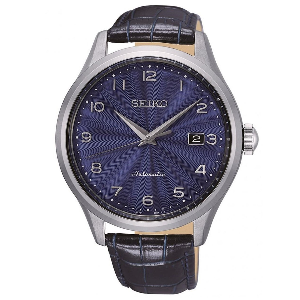 Seiko Men&#39;s SRPC21J1 Seiko Automatic Blue Leather Watch