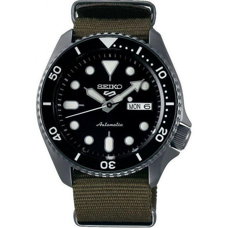 Seiko Men's SRPD65K4 Seiko 5 Green Nylon Watch