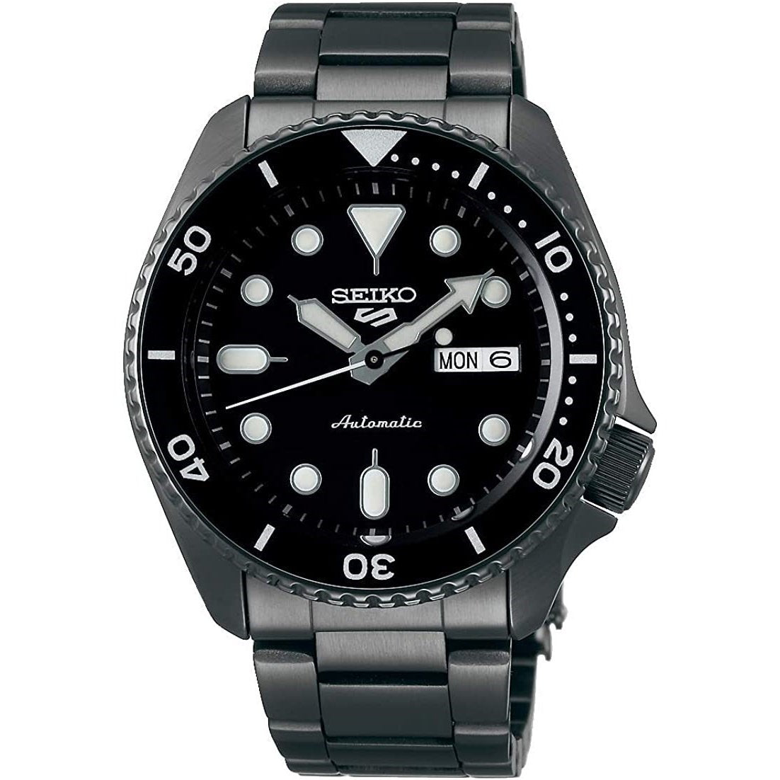 Seiko Men's SRPD65 Seiko 5 Gunmetal Stainless Steel Watch