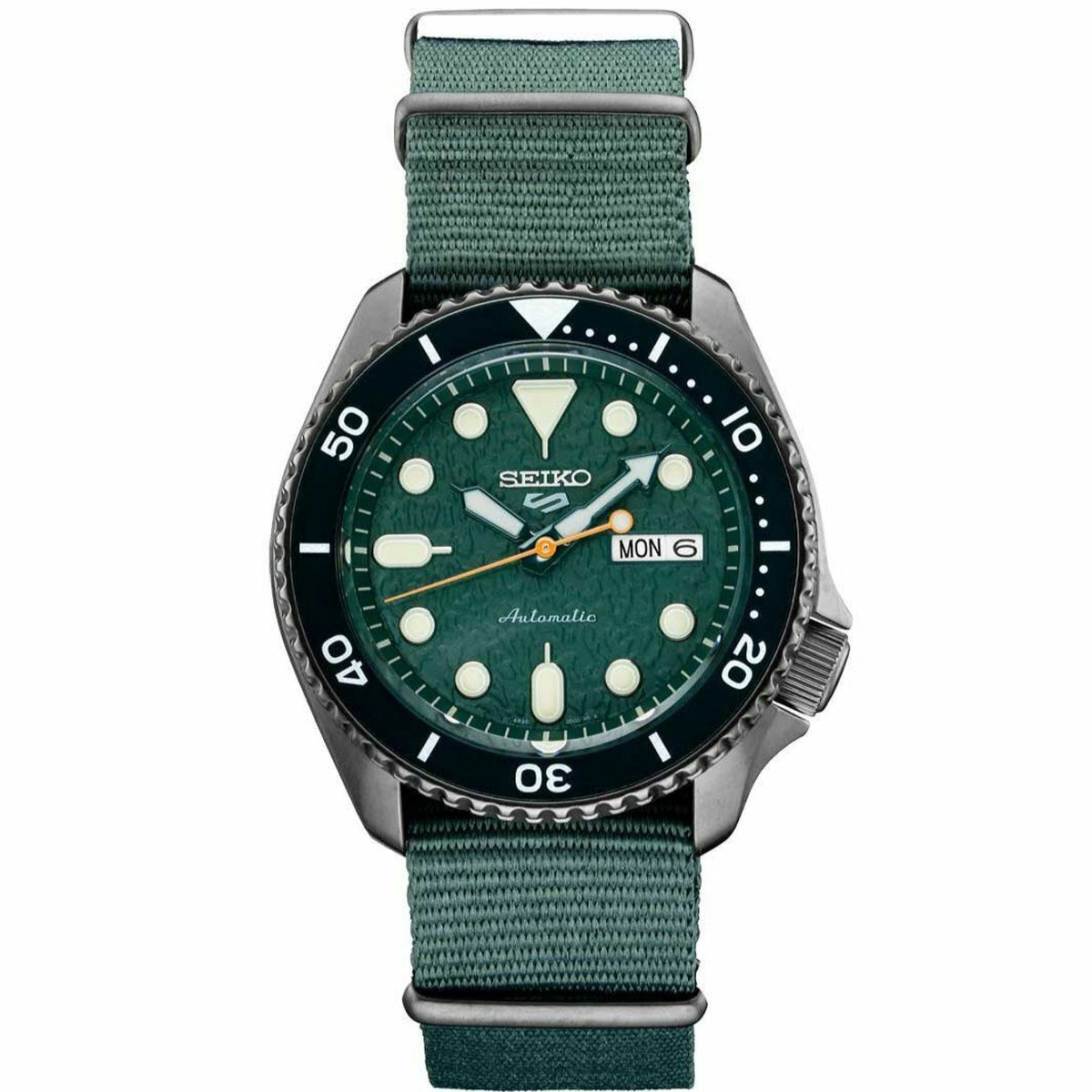 Seiko Men's SRPD77 Seiko 5 Sports Green Nylon Watch