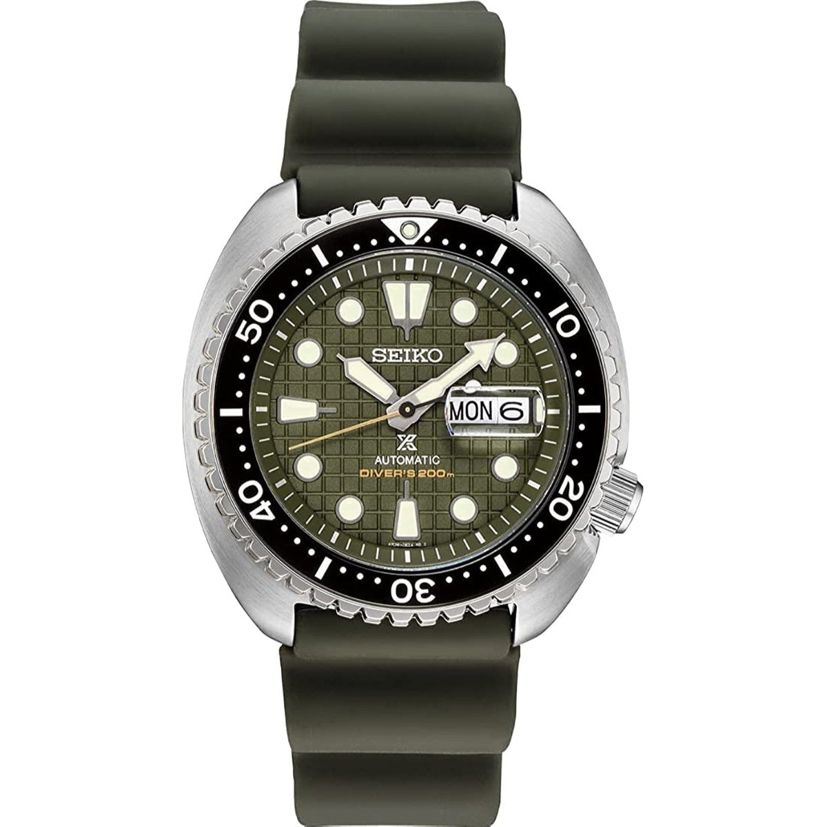 Seiko Men&#39;s SRPE05 Prospex Black Silicone Watch