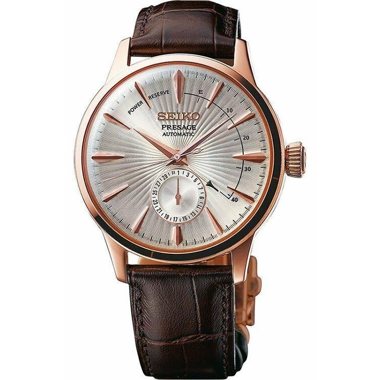 Seiko Men&#39;s SSA346J1 Presage Brown Leather Watch