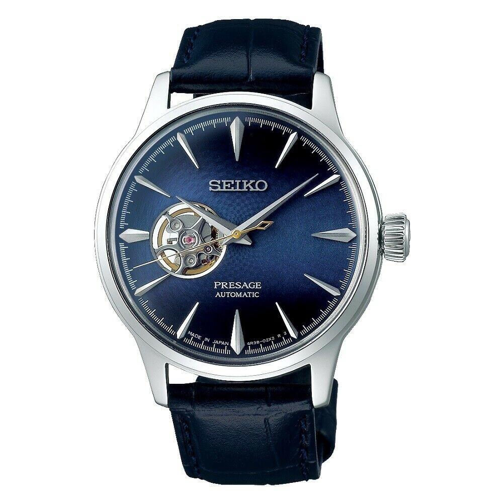 Seiko Men&#39;s SSA405J1 Presage Blue Leather Watch
