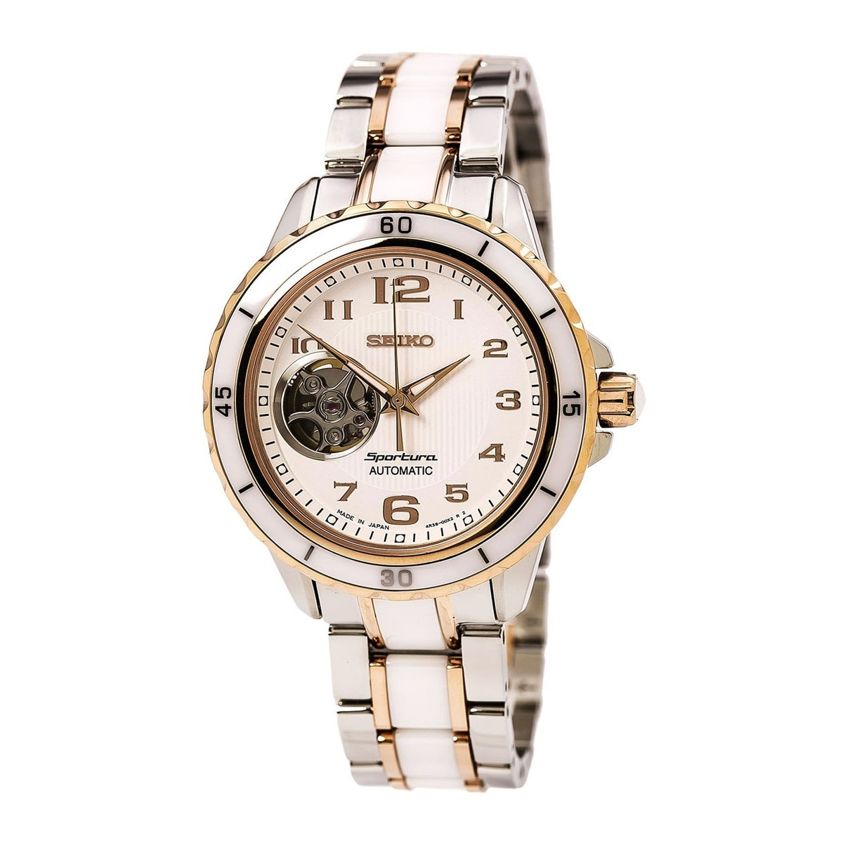 Seiko Women's SSA880 Sportura Two-Tone Ceramic and Stainless Steel Watch