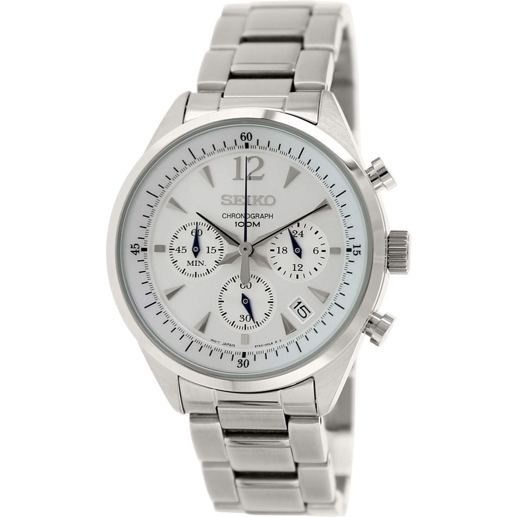Seiko Men s SSB065 Chronograph Chronograph Stainless Steel Watch Bezali