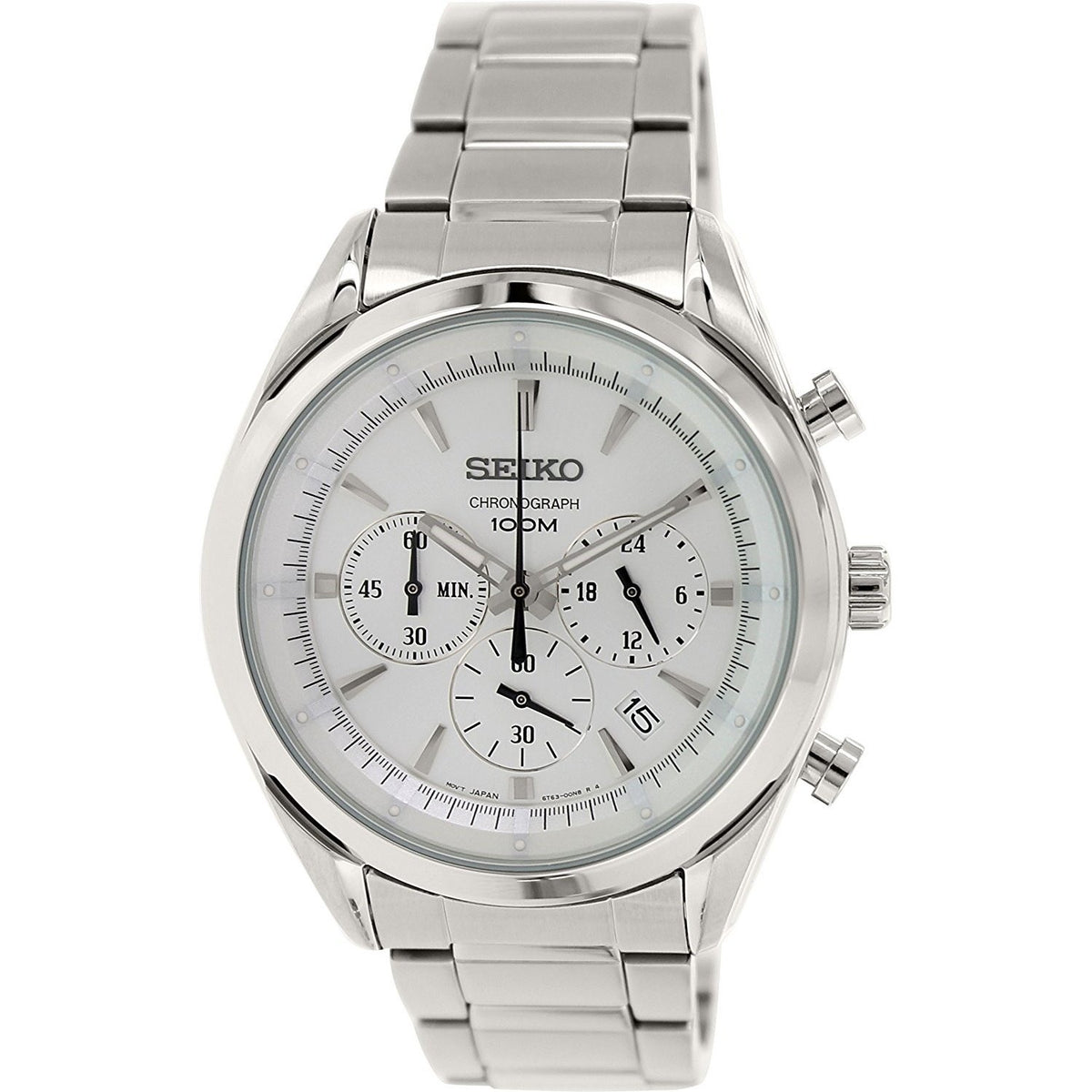 Seiko Men&#39;s SSB085 Chronograph Stainless Steel Watch
