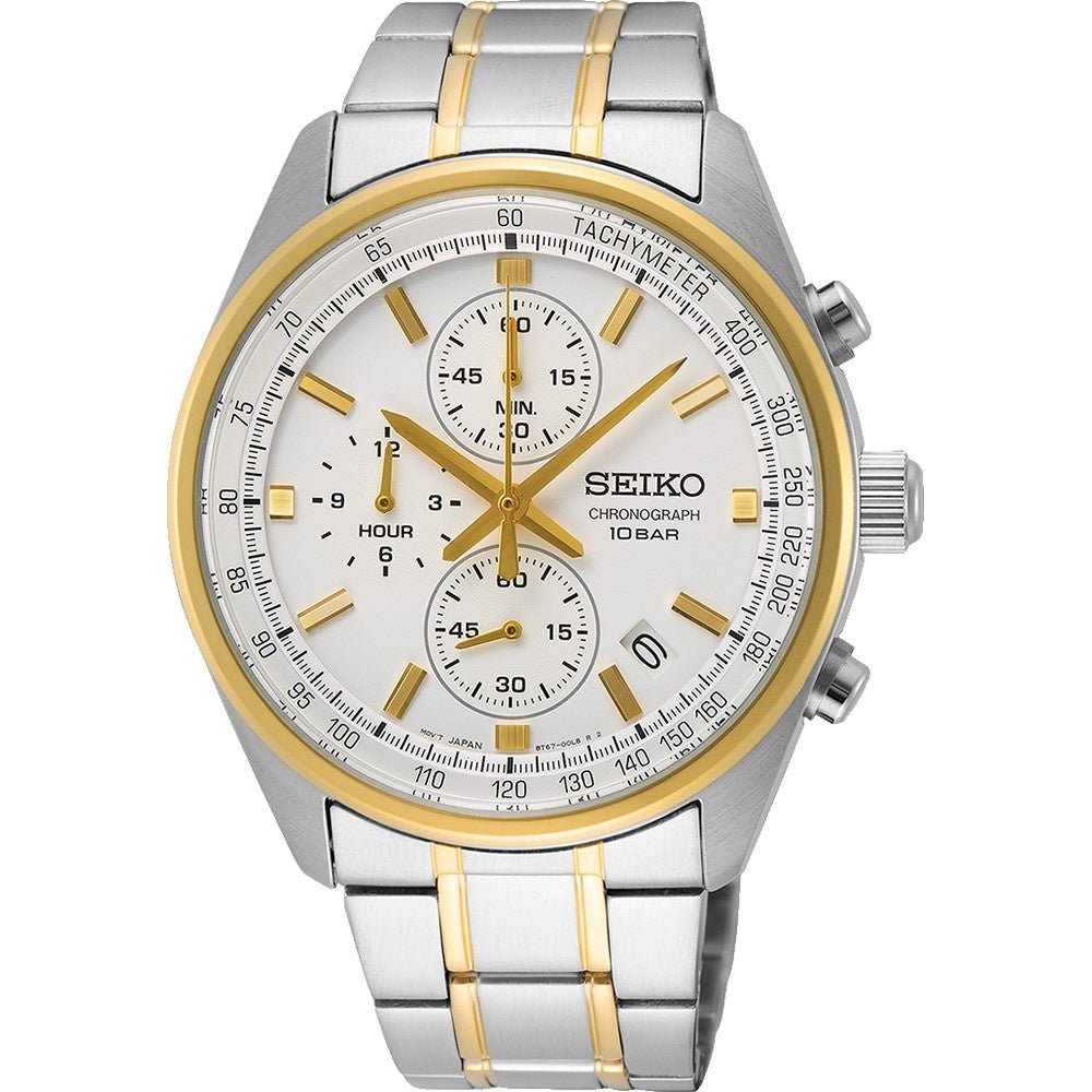 Seiko Men's SSB380 Chronograph Chronograph Stainless Steel Watch