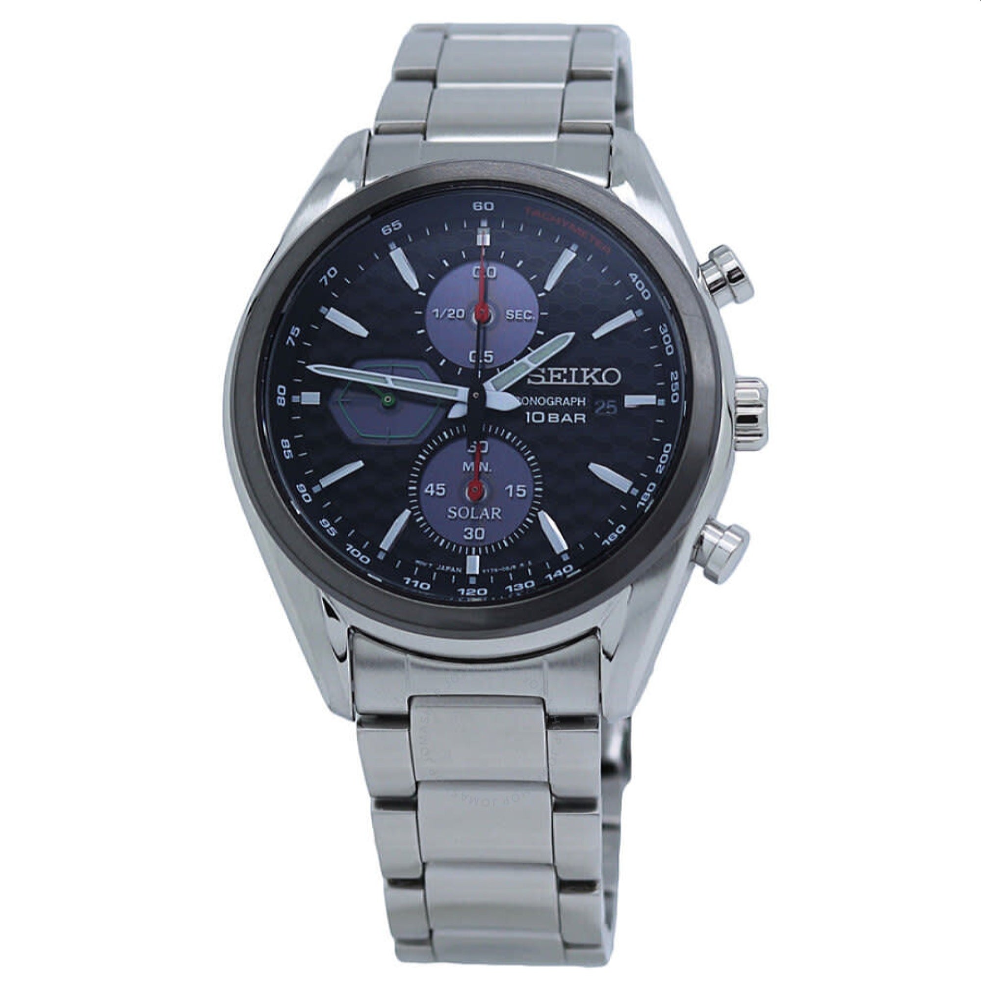 Seiko Men's SSB391 Chronograph Chronograph Grey Titanium Watch - Bezali