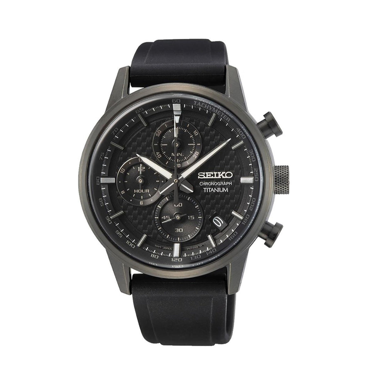 Seiko Men's SSB393 Chronograph Chronograph Black Silicone Watch