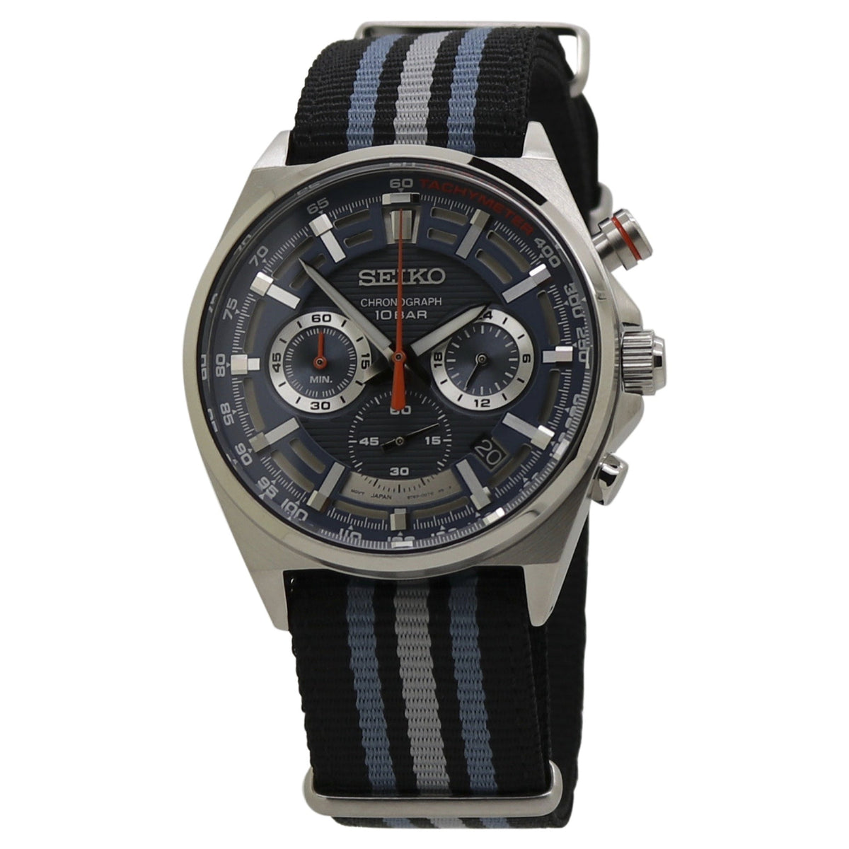 Seiko Men's SSB409 Seiko Chronograph Chronograph Multicolor Nylon Watch