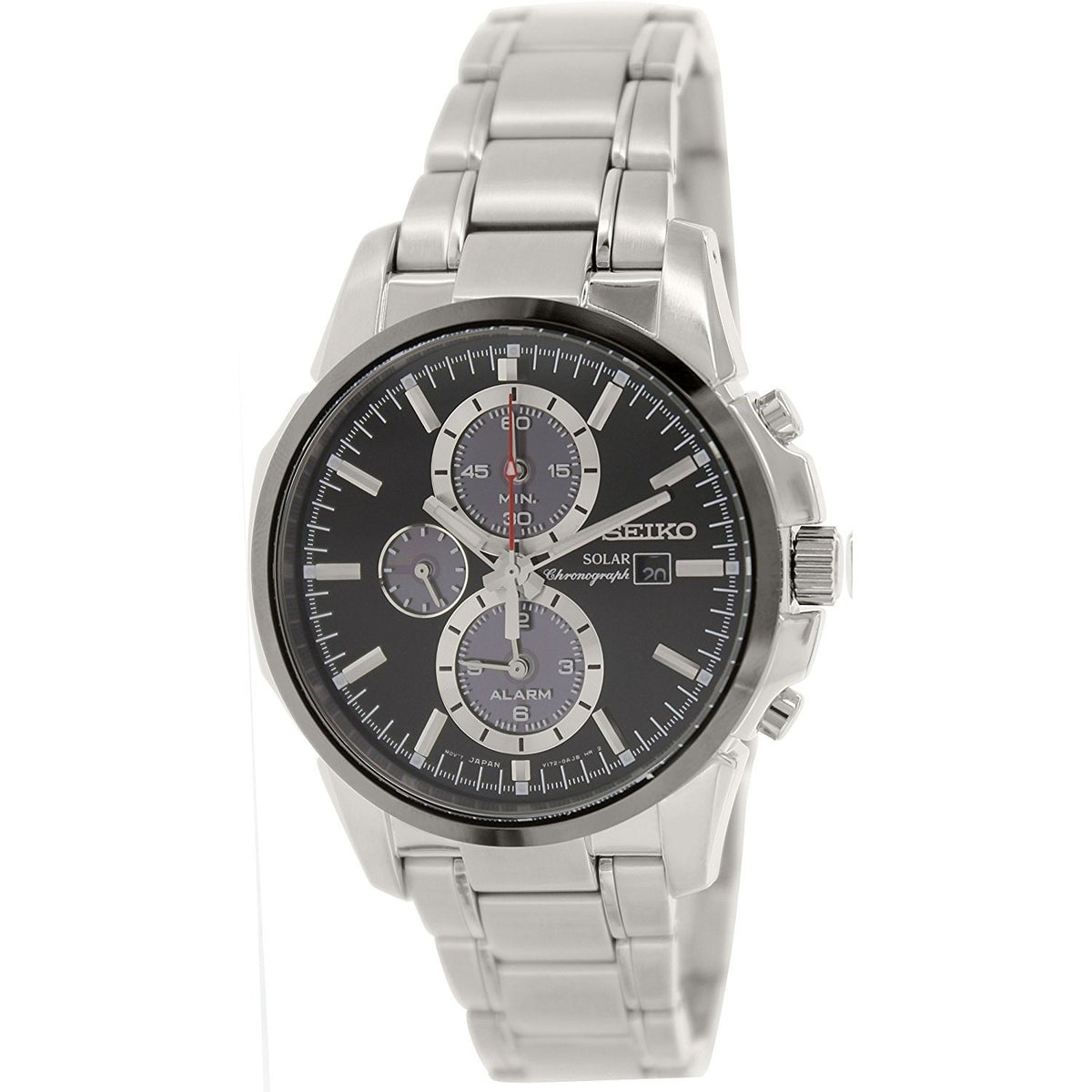 Seiko Men&#39;s SSC087 Solar Chronograph Stainless Steel Watch
