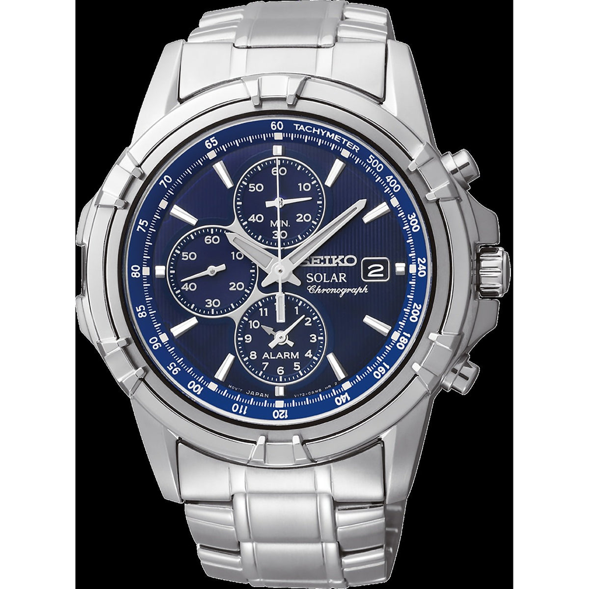 Seiko Men&#39;s SSC141 Solar Chronograph Stainless Steel Watch
