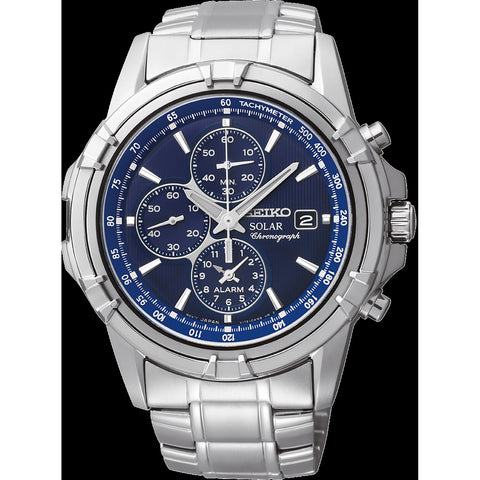 Seiko Men's SSC141 Solar Chronograph Stainless Steel Watch