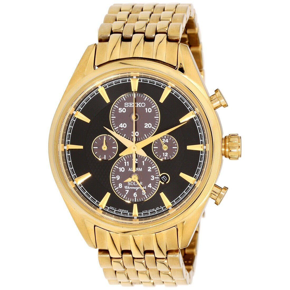 Seiko Men's SSC210 Chronograph Chronograph Gold-Tone Stainless Steel Watch