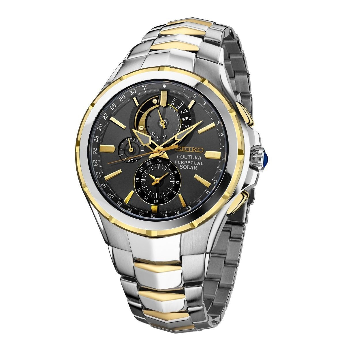 Seiko Men&#39;s SSC376 Coutura Chronograph Two-Tone Stainless Steel Watch