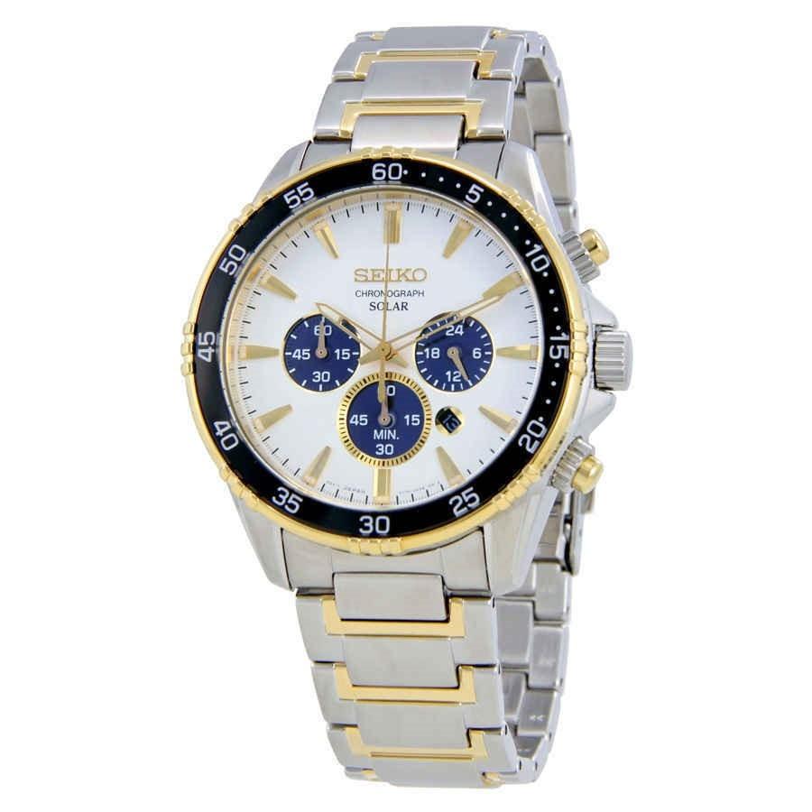 Seiko Men&#39;s SSC446 Core Chronograph Two-Tone Stainless Steel Watch