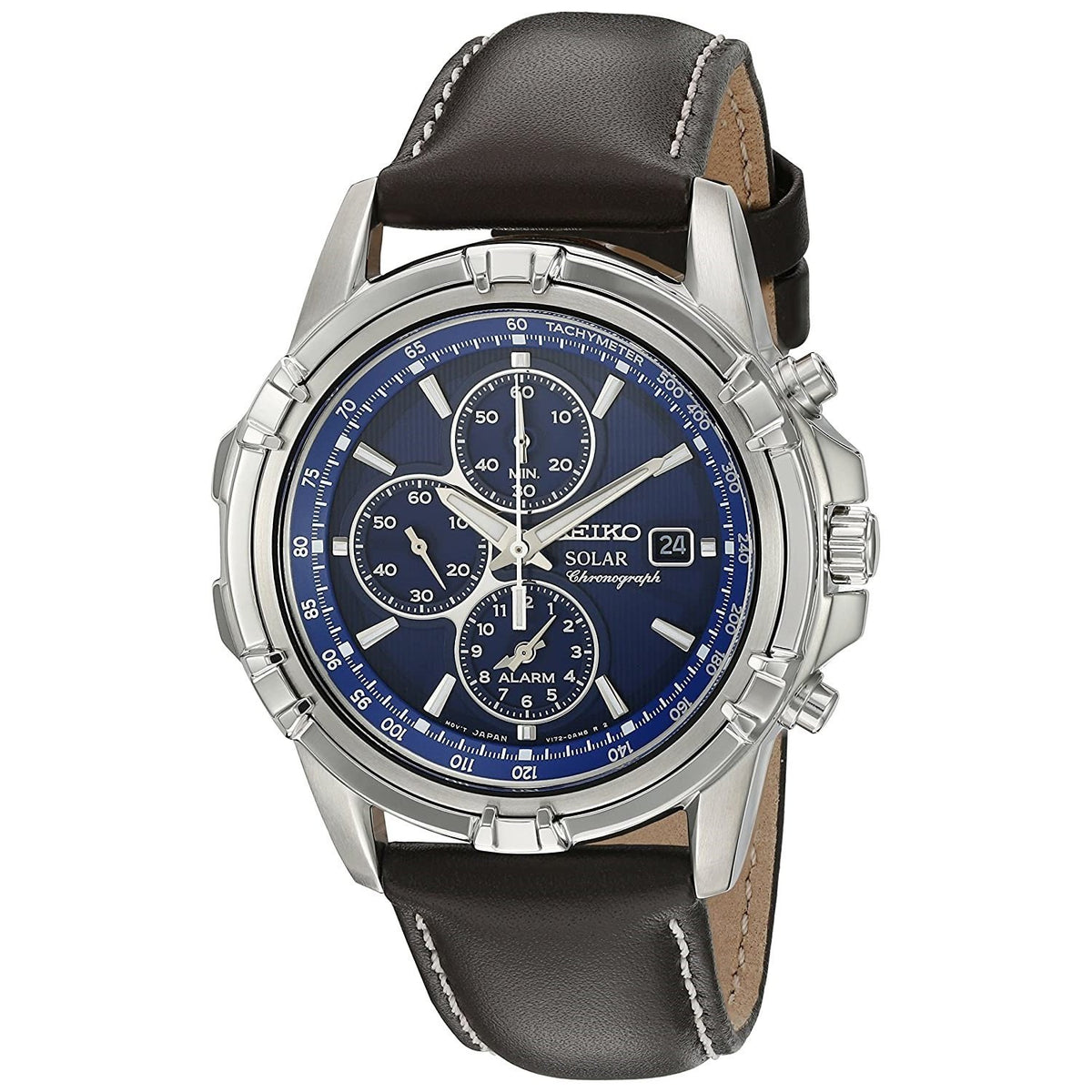 Seiko Men's SSC455 Core Chronograph Brown Leather Watch