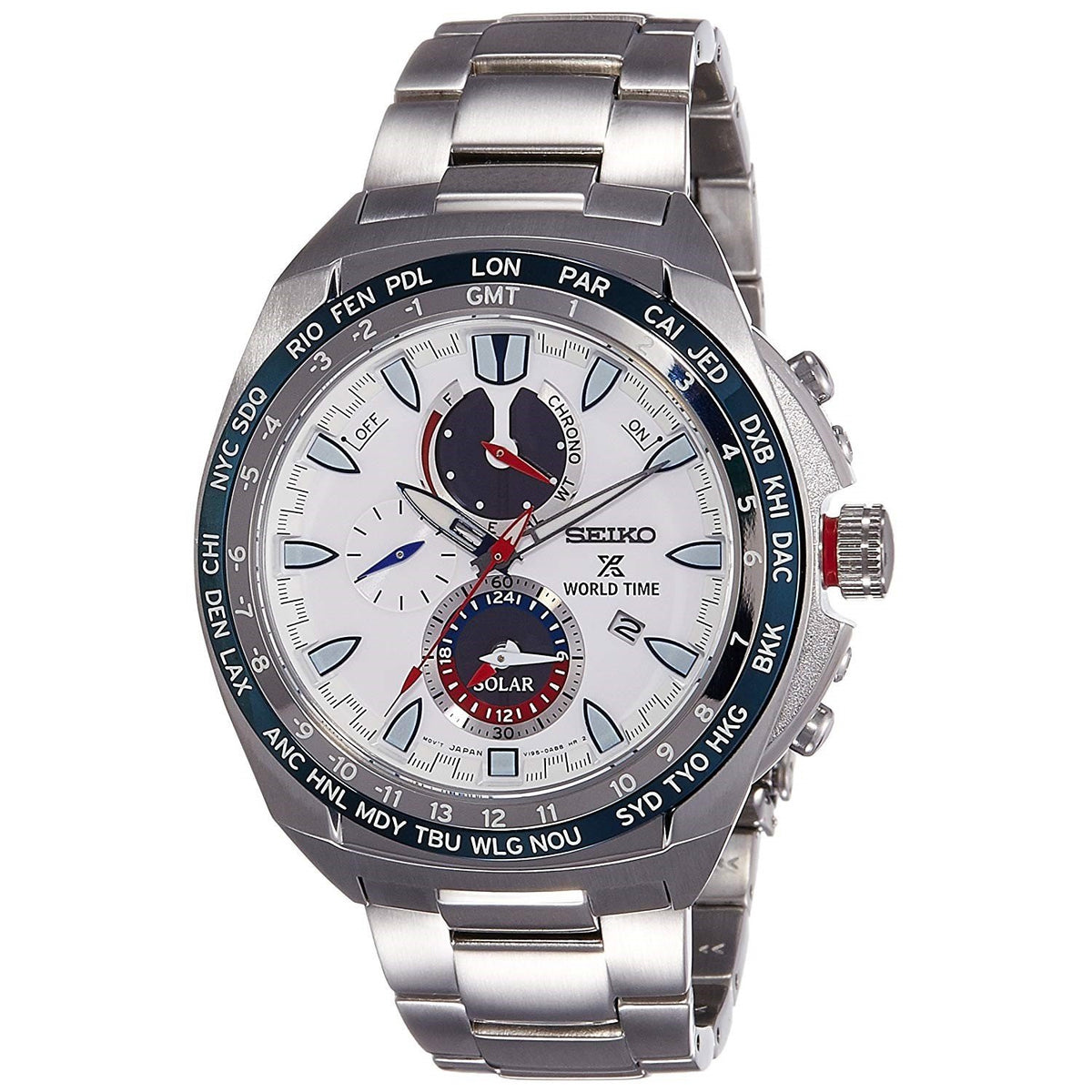 Seiko Men's SSC485 Prospex Chronograph Stainless Steel Watch