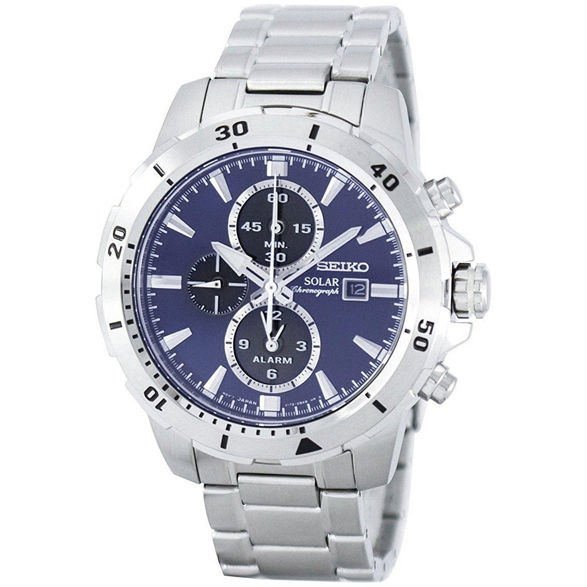 Seiko Men&#39;s SSC555 Solar Chronograph Stainless Steel Watch