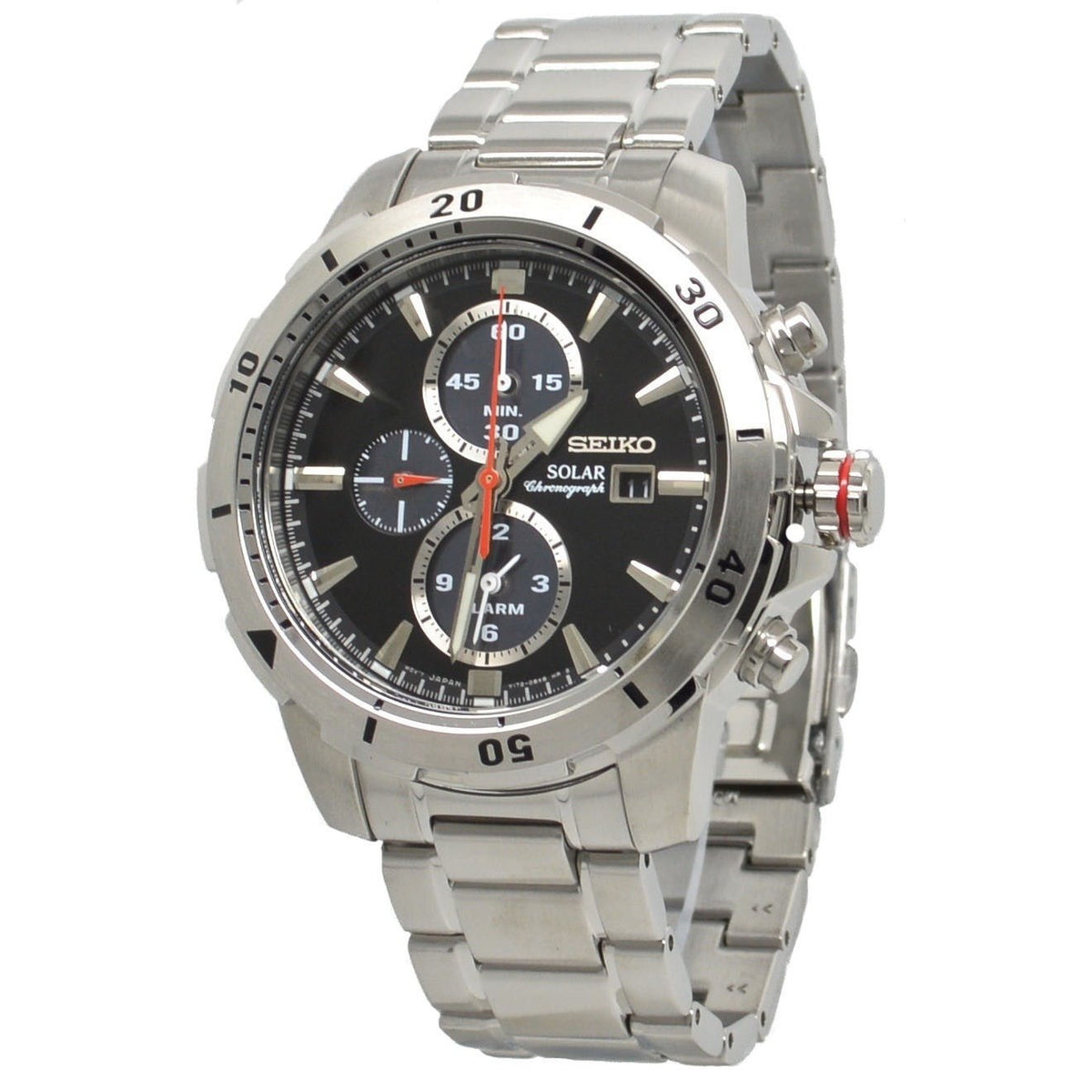 Seiko Men&#39;s SSC557 Solar Chronograph Stainless Steel Watch