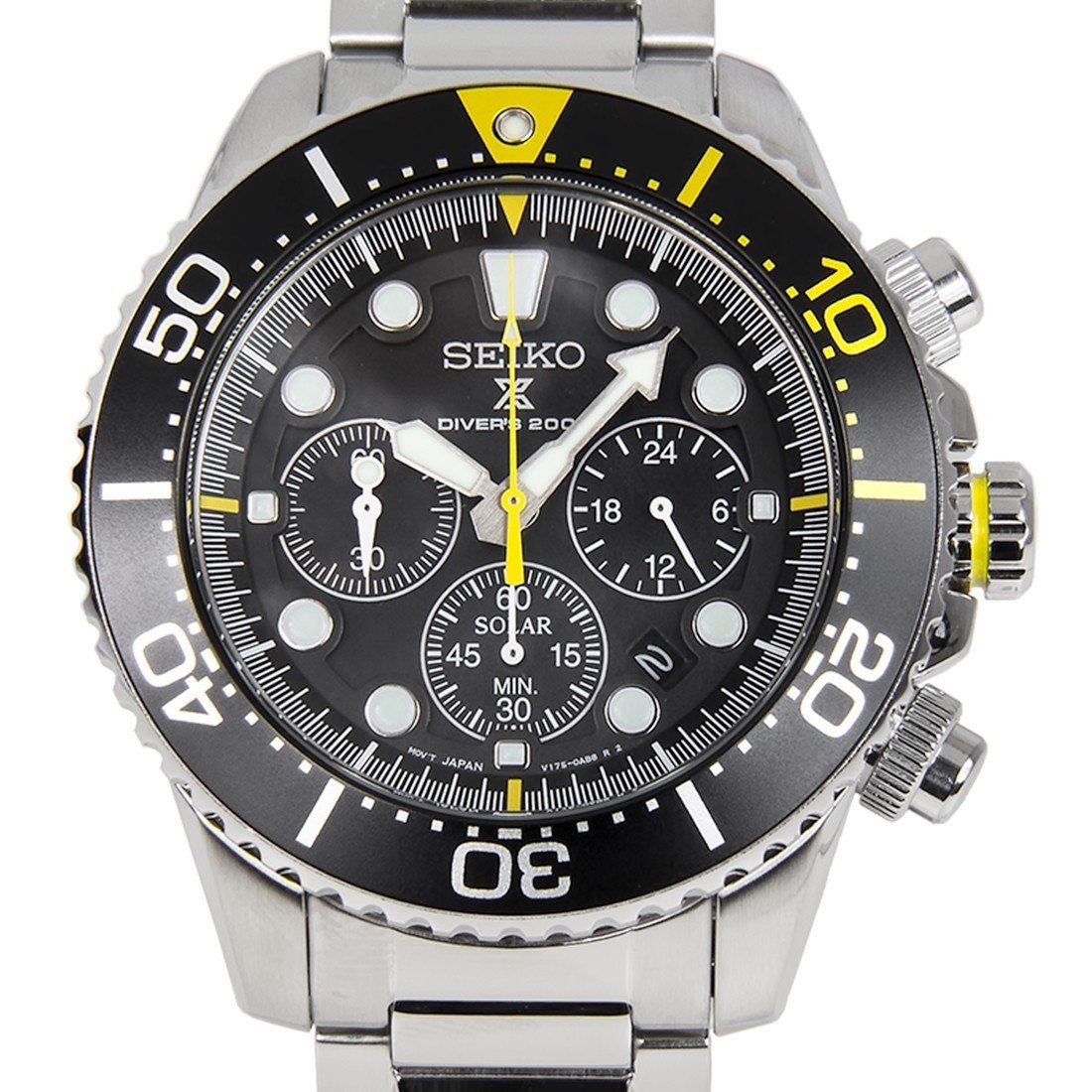 Seiko Men&#39;s SSC613 Prospex Chronograph Stainless Steel Watch