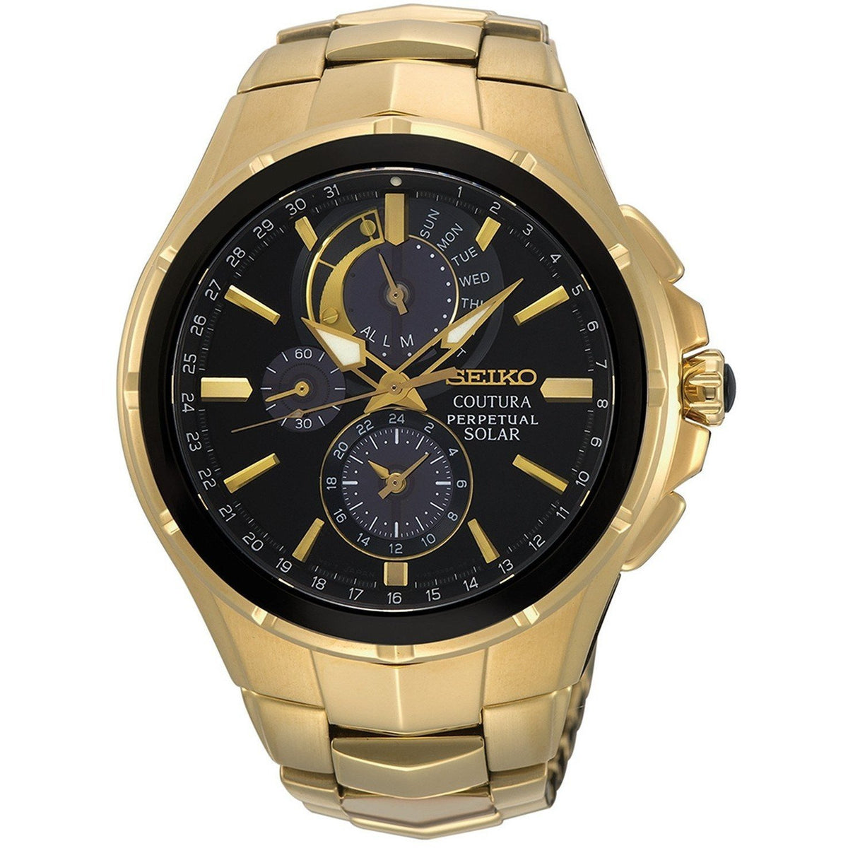 Seiko Men&#39;s SSC700 Coutura  Gold-Tone Stainless Steel Watch