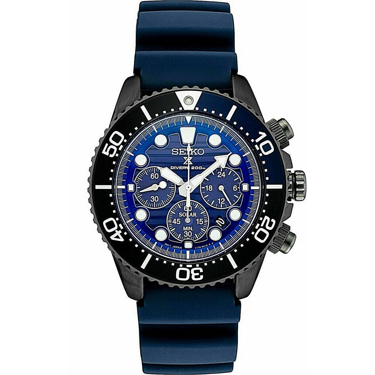 Seiko Men&#39;s SSC701 Prospex Blue Rubber Watch