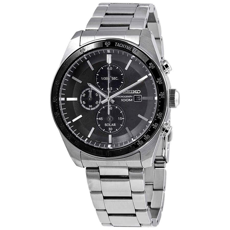 Seiko Men&#39;s SSC715 Solar Chronograph Stainless Steel Watch