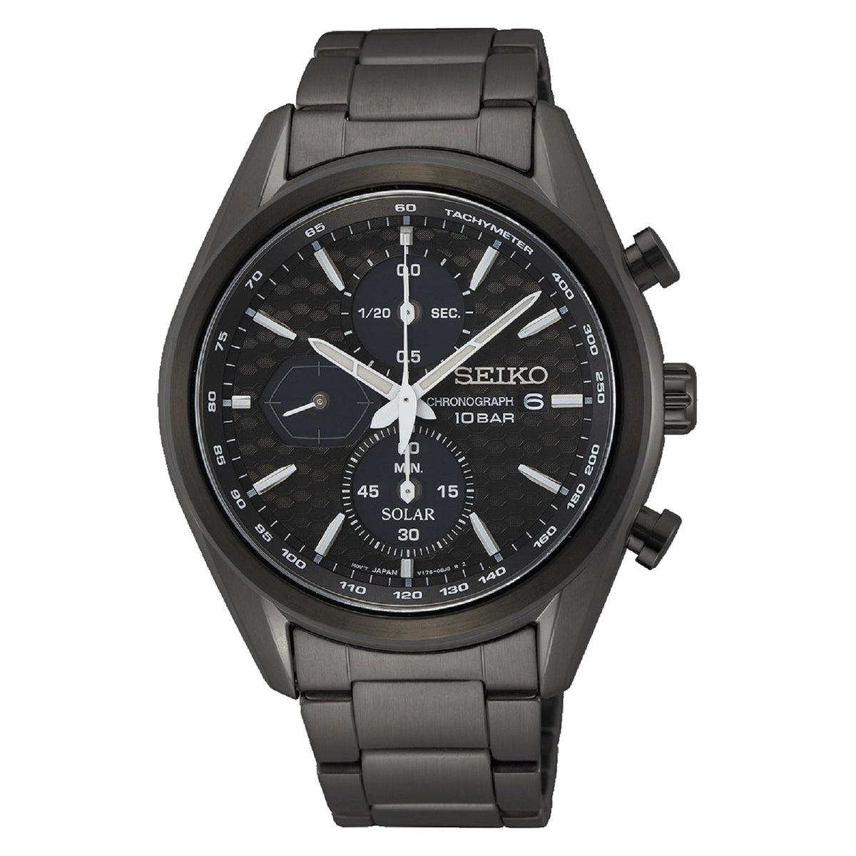 Seiko Men&#39;s SSC773 Chronograph Chronograph Black Stainless Steel Watch