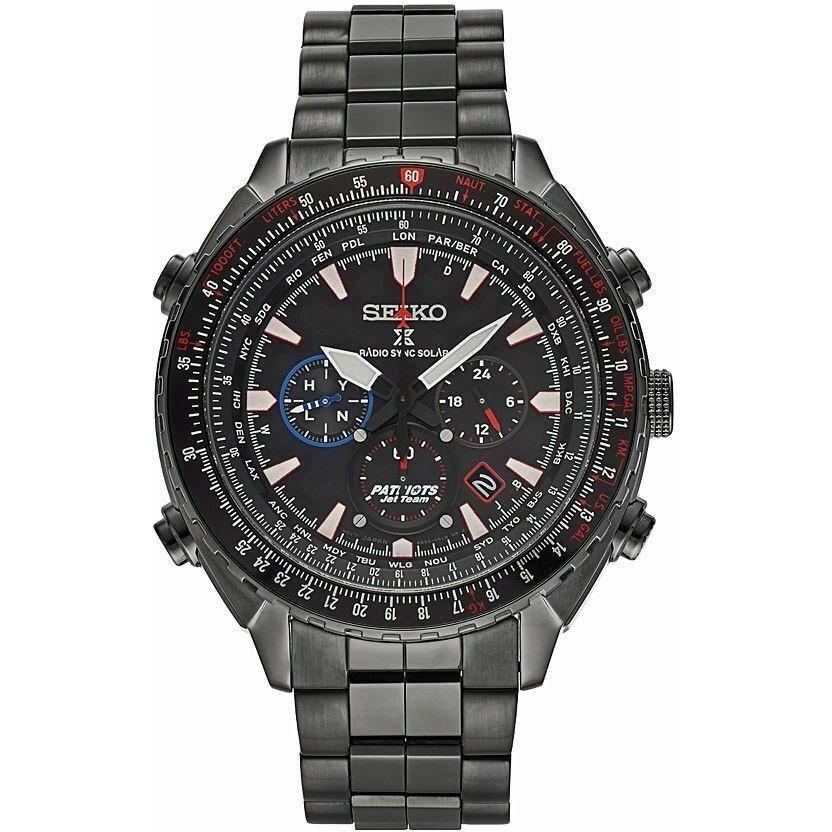 Seiko Men's SSG007 Prospex Chronograph Black Stainless Steel Watch