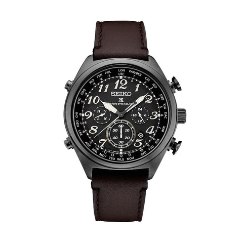Seiko Men's SSG015 Prospex Chronograph Brown Leather Watch