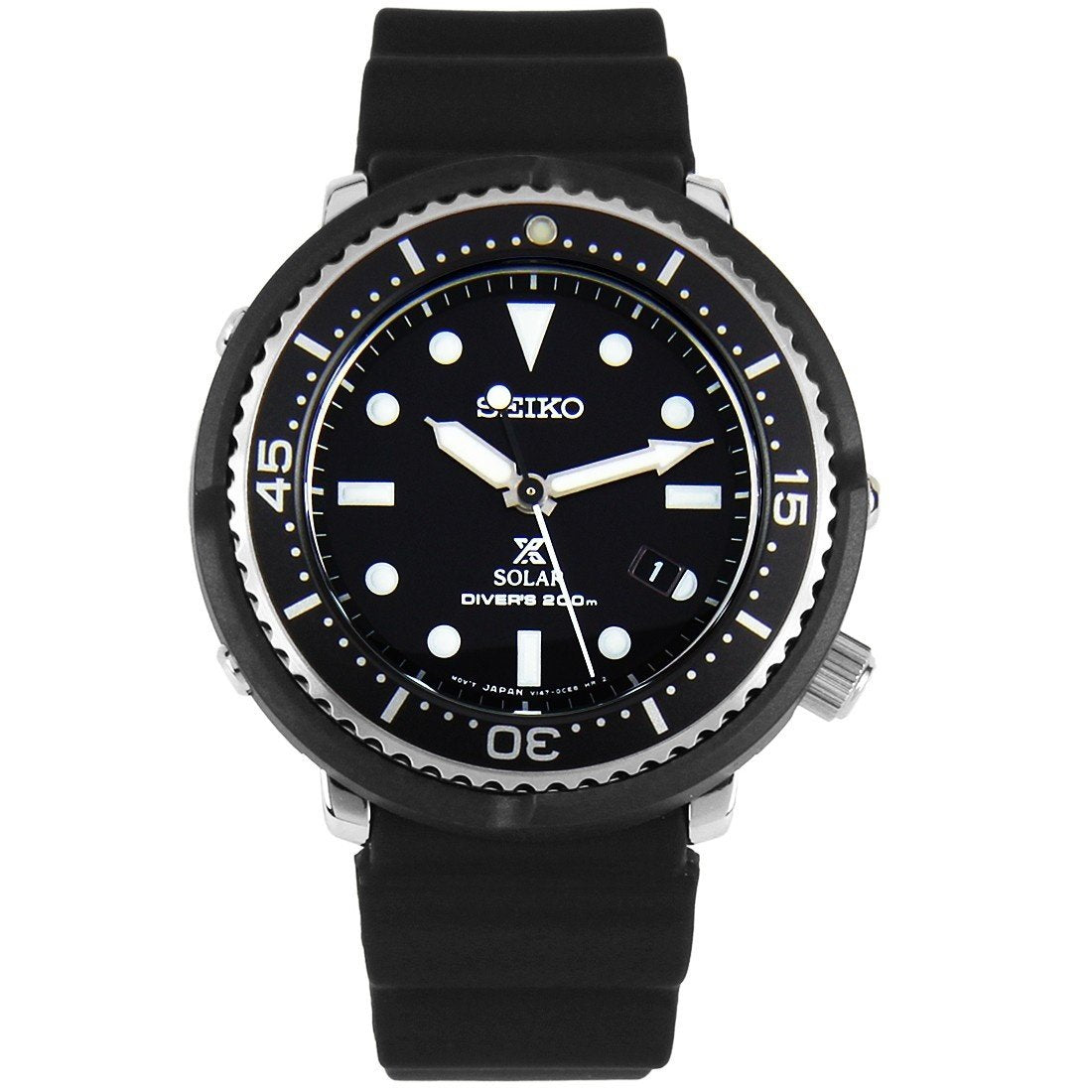 Seiko Men&#39;s STBR007 Prospex Black Silicone Watch