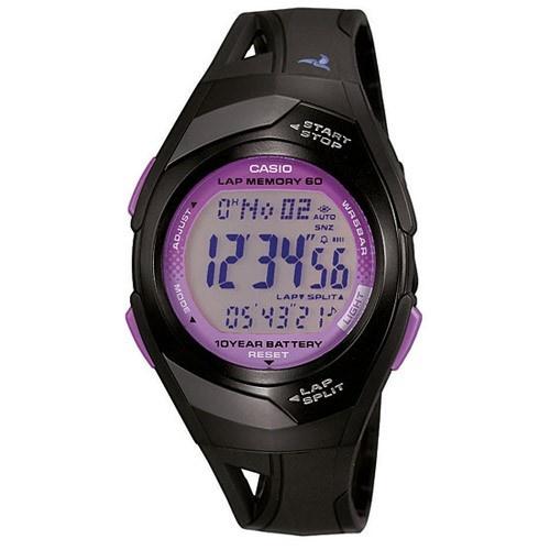 Casio Women&#39;s STR-300-1C Classic Digital Black Rubber Watch