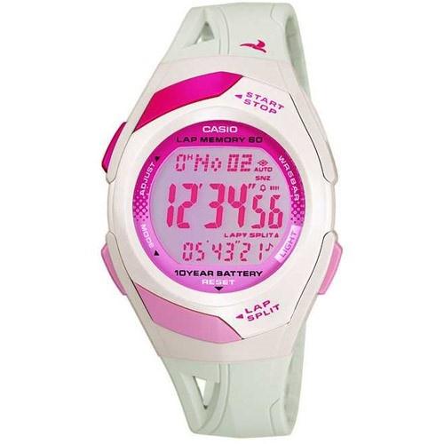 Casio Women&#39;s STR-300-7C Classic Digital White Rubber Watch