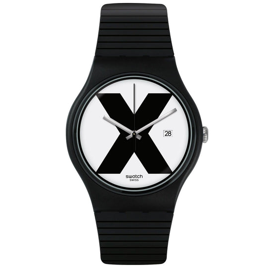Swatch Men's SUOB402 XX-Rated Black Silicone Watch