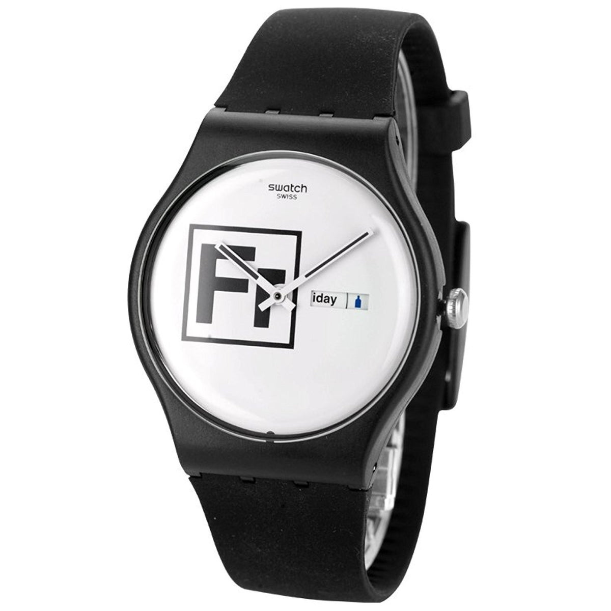 Swatch Unisex SUOB722 Fritz Black Silicone Watch