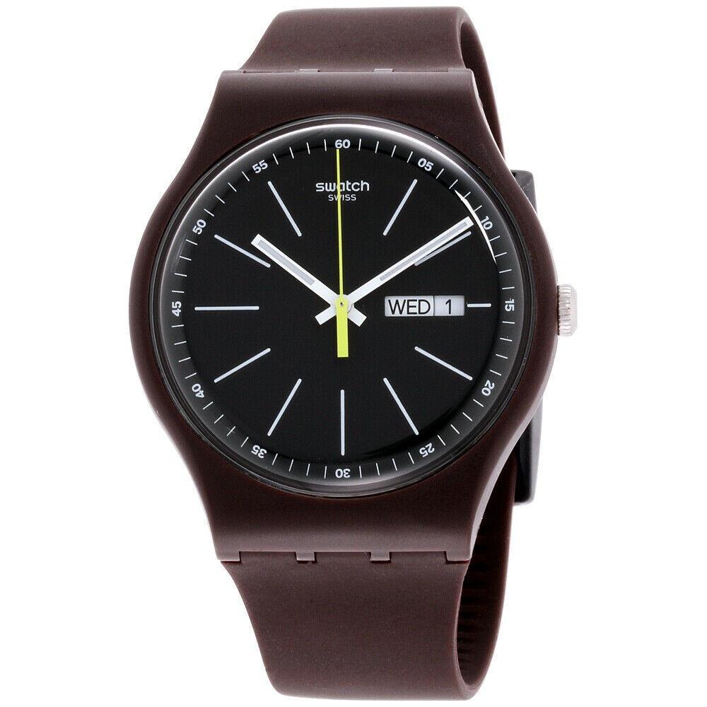Swatch Men&#39;s SUOC704 Originals Brown Silicone Watch