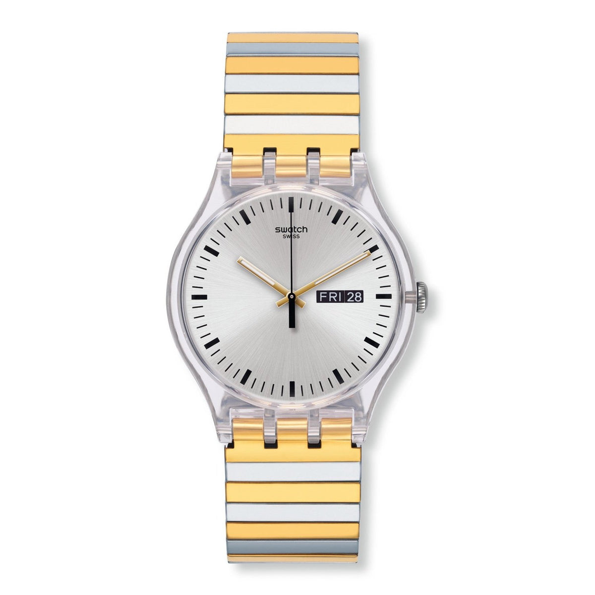 Swatch Unisex SUOK708A Distinguo Two-Tone Stainless Steel Watch