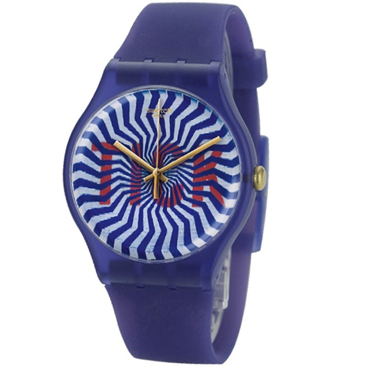 Swatch Unisex SUON119 TI-OCK Purple Silicone Watch