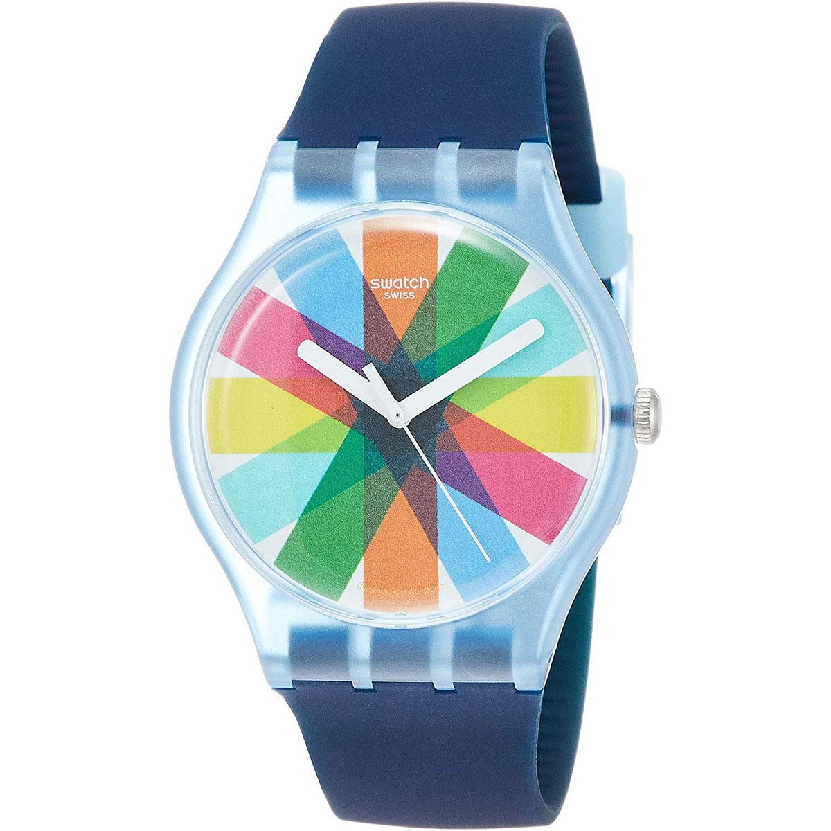 Swatch Men's SUON133 Graftic Blue Silicone Watch